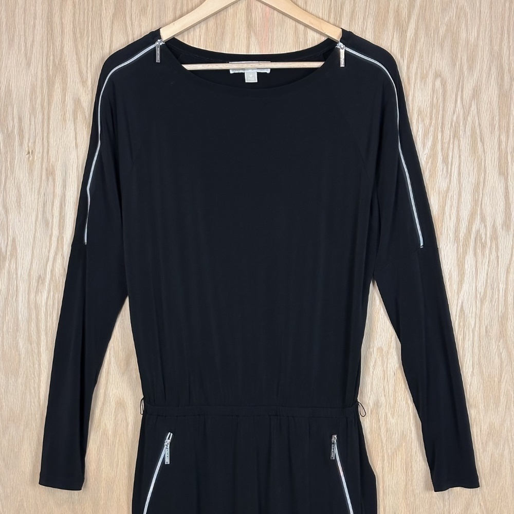 Michael Kors Black Zipper Jumpsuit - Picture 3 of 14
